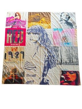 Taylor Swift Eras Tour Tapestry Banner Album Collage 47x47 Poster